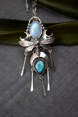 Pendentif Pierre de Lune &amp; Labradorite, AP-6750