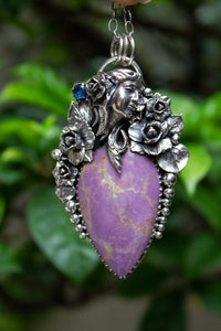 Phosphosiderite & Fairy Visage Pendant, AP-7118