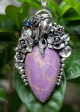 Phosphosiderite & Fairy Visage Pendant, AP-7118