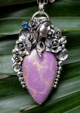 Phosphosiderite & Fairy Visage Pendant, AP-7118