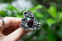 Serpent’s Embrace Black Opal Ring, AR-7124