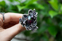 Serpent’s Embrace Black Opal Ring, AR-7124