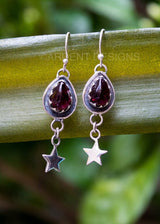 Pear Shape Garnet Earrings, AE-6738