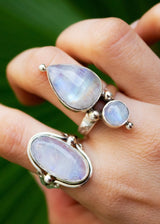 Moonstone Ring Sterling Silver, Boho Ring AR-1106