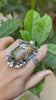 Golden Rutile & Garnet Ring, AR-7259