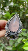 Thorned Grace – Rose Quartz & Moldavite Statement Ring, AR- 7457