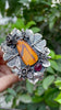 Wings of the Ember Garden — Amber & Tourmaline Botanical Cuff, AR- 7467