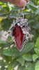 Crimson Bloom: Red Onyx Pendant, AP-7314