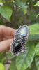 Eclipse Balance – Moonstone & Onyx Ring, AR-7719