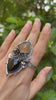 Bloom of Eclipse: Black Onyx & Golden Rutile Ring, AR-7617
