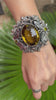 Echoes of Radiance : Champagne Quartz Cuff Bracelet, AB-7621
