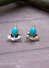 Blue Turquoise Bat Studs, AE-2131