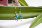 Mohave Blue Turquoise Dangle Earrings, AE-2133