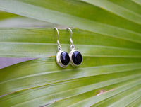 Boho & Hippie Styled Black Onyx Dangle Earrings, AE-2114