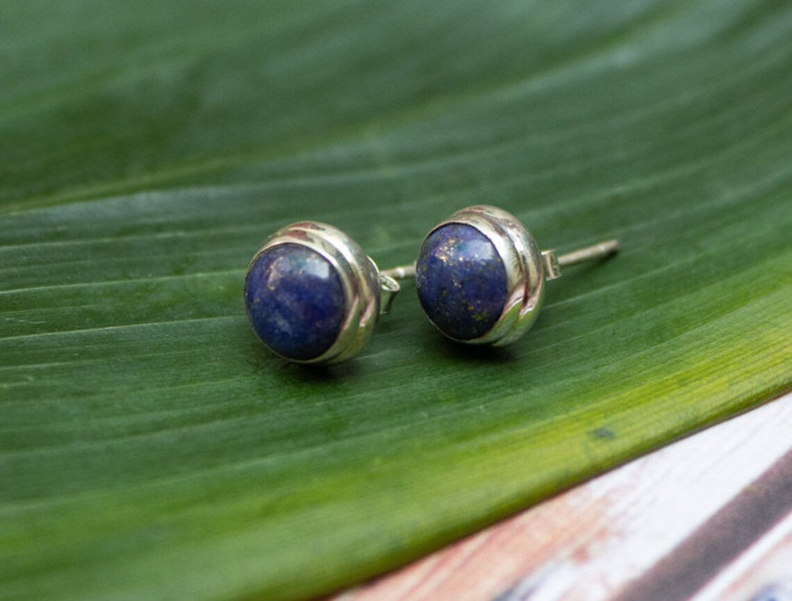 Boucles d'Oreilles Lapis Lazuli Dainty, AE-2139