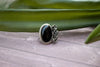 Black Onyx Floral Ring, AR-3063