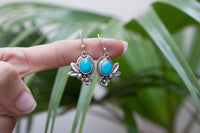 Turquoise Floral Southwestern Earrings, AE-2119