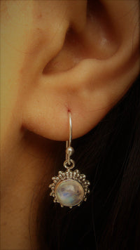 Handmade Natural Round Moonstone Bridesmaid Earrings AE-1170 - Its Ambra