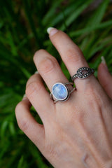 Twisted Wire Natural Moonstone Ring,  AR-3011