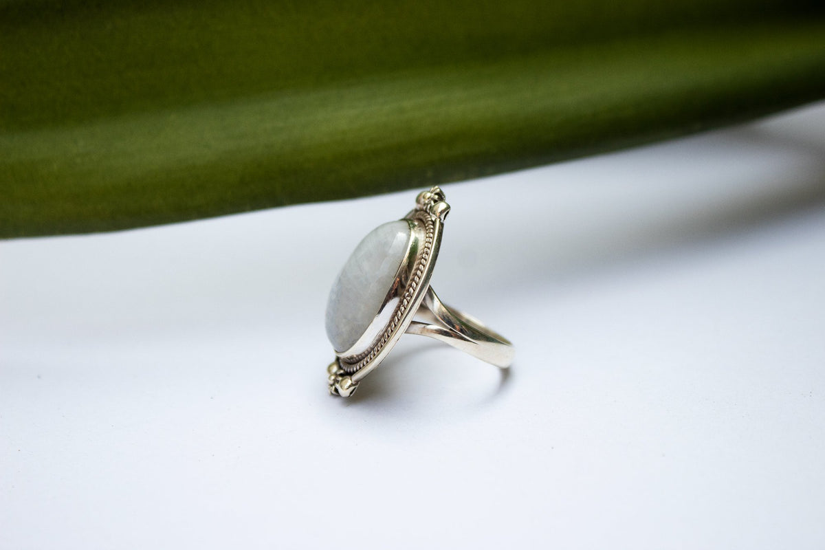 Artistic Moonstone Ring, June Birthstone AR-1009 - Its Ambra
