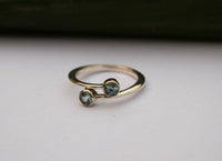 Blue Topaz Ring, November Birthstone Ring, Topaz Jewelry, AM-1068 - Its Ambra