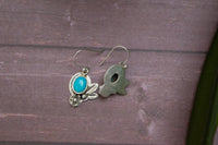 Blue Turquoise Dangle Earrings, AE-2153