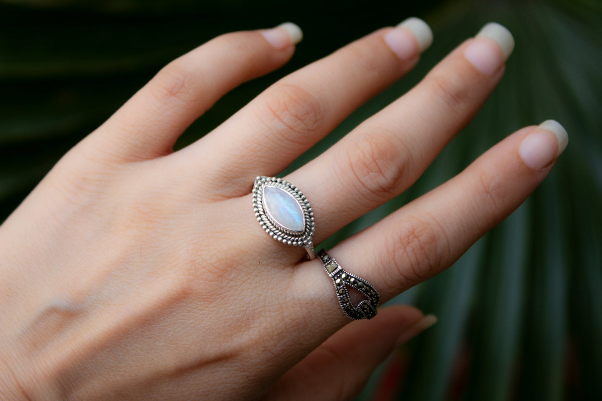 Marquise Moonstone Ring, AR-4011