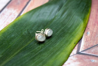 Handmade Stud 925 Sterling Silver Moonstone Earrings AE-1045 - Its Ambra