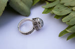 Moonstone Ring, Natural Moonstone Gemstone 925 Sterling Silver Ring, Moonstone Jewelry, Fertility Ring, June Birthstone Ring AR-1115