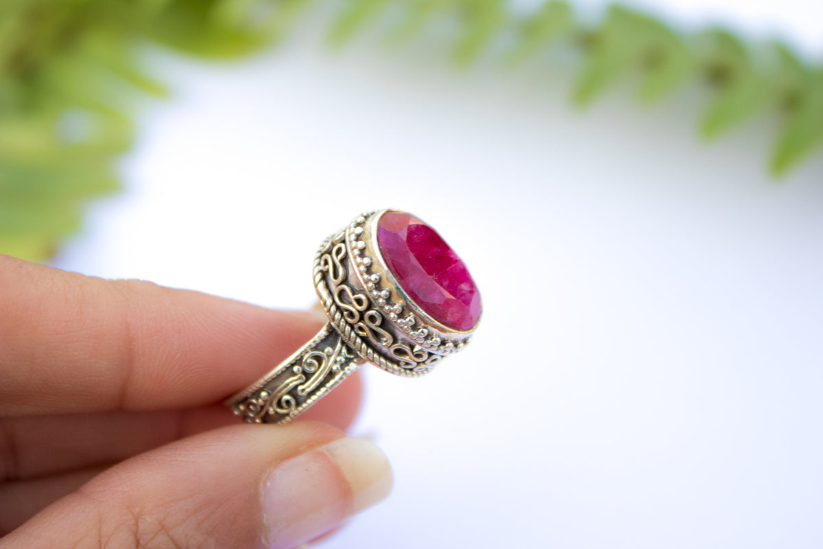 925 deals ruby ring