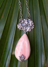 Collier pendentif opale rose, pendentif opale australienne, pierre de naissance d'octobre AP-6533