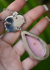 Pink Opal Pendant Necklace, AP-6533