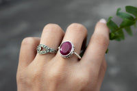 Ruby Ring, Ruby Gemstone Sterling Silver Ring, Gemstone Ring, Handmade Ring, 925 Silver Ring, Boho Ring AR-1245