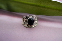 Gypsy Style Black Onyx Ring 925 Sterling Silver, Boho Ring, AR-1014 - Its Ambra