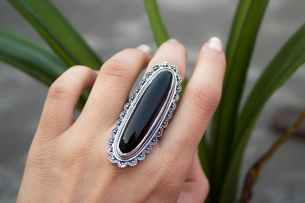 Onyx deals stone rings