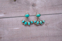 Southwestern Turquoise Dangle Earrings, AE-2154