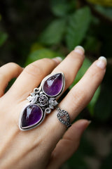 Amethyst Ring with Maple Leaf, AR-6558