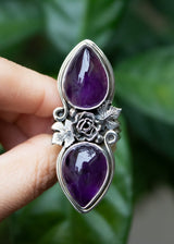 Amethyst Ring with Maple Leaf, AR-6558