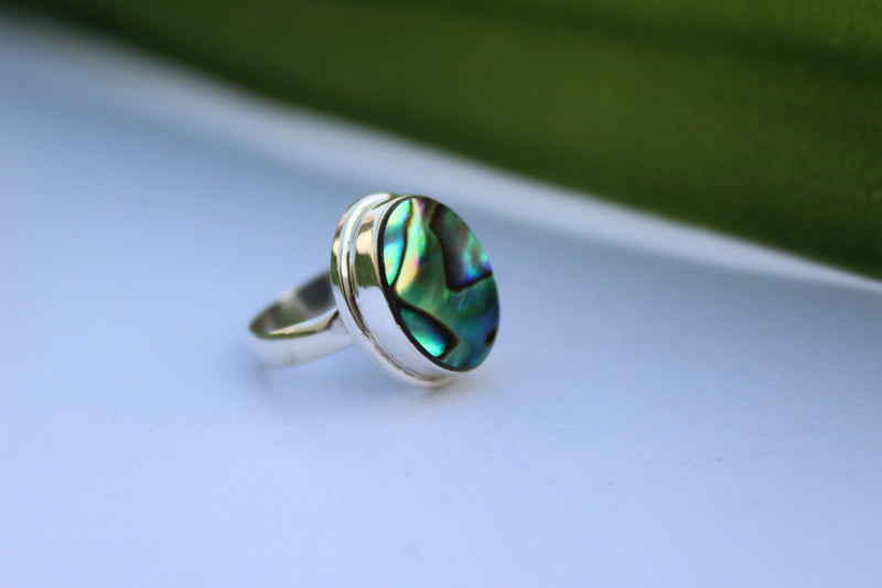 Abalone Shell Ring Sterling Silver AR-1001 - Its Ambra