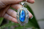 Blue Flash Labradorite Pendant, AP-6635