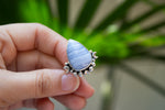 Natural Blue Lace Agate Ring, Sterling Silver Ring, Ring for Women SKU 6062