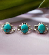 Rope Band Arizona Turquoise Dainty Ring AR-2043 - Its Ambra