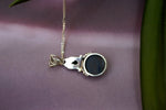 Black Onyx Pendant 925 Sterling Silver, Onyx Jewelry, AP-2071 - Its Ambra