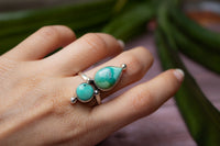 Bague turquoise, bague en argent sterling turquoise, Boho, bague faite à la main, bijoux turquoise, bague de naissance de décembre AR-1157