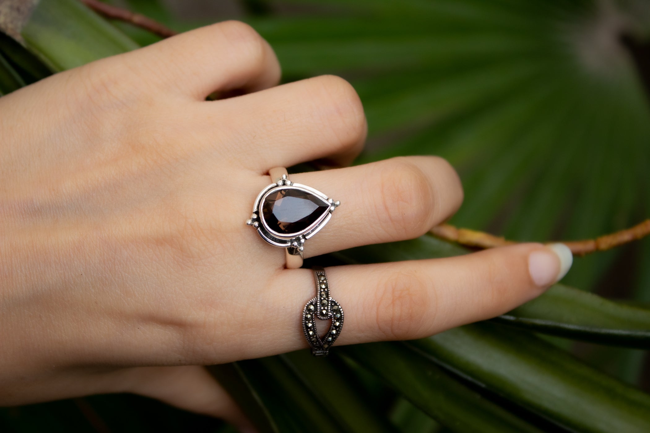 Ring Silver Brown Stone 3-Piece | Fashion Accessories | Sweet Salt Modest  Clothing