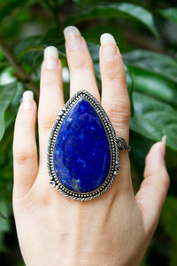 Lapis Lazuli Ring, 925 Sterling Silver SKU 6008
