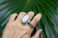 Dendritic Opal Ring with Solid Band AR-1096 - Its Ambra