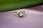 Rainbow Moonstone Ring, Sterling Silver, Boho, SKU 6169