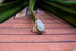 Pear Shape Rainbow Moonstone Ring, June Birthstone, SKU 6283