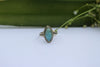 Larimar Ring, Sterling Silver Marquise Shape, Boho Ring, SKU 6179
